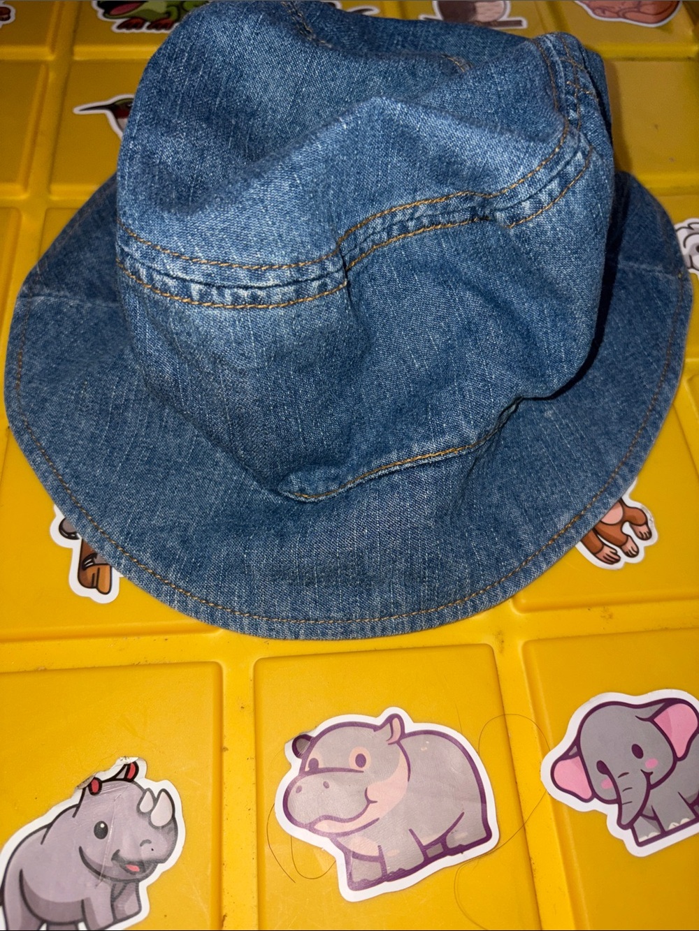 Kids Denim Bucket Hat - Blue